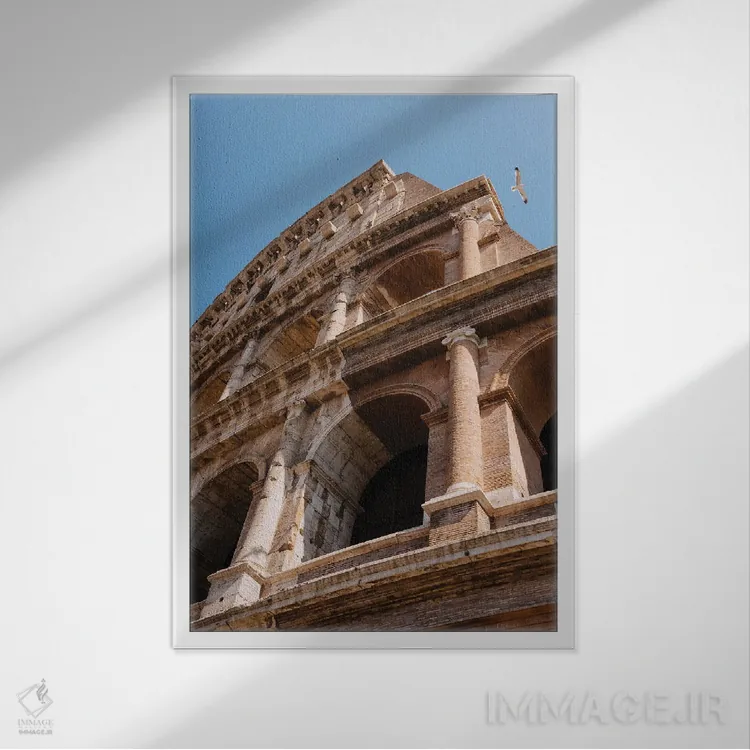 تابلو کولوسئوم روم دو اثر بثانی یانگ - نمای قابدار سفید