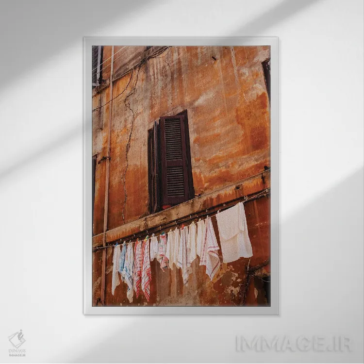 تابلو خیابانهای رومی اثر بثانی یانگ - نمای قابدار سفید