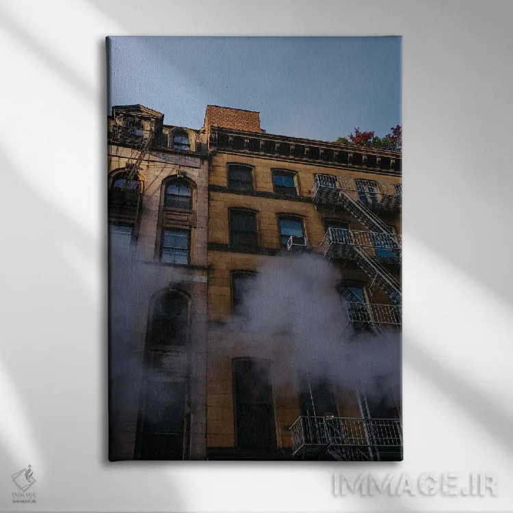 تابلو بخار منهتن اثر بثانی یانگ - نمای روبهرو روی دیوار