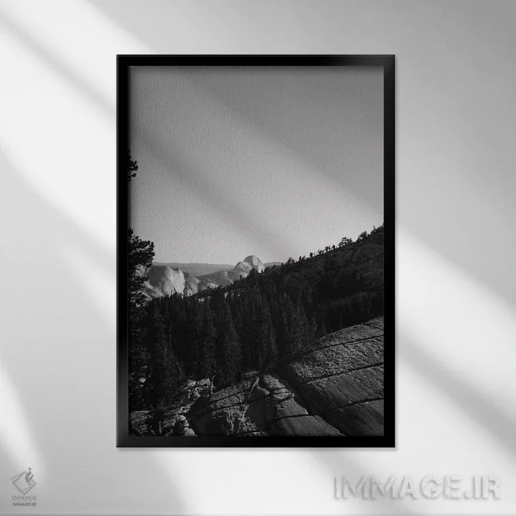 تابلو Yosemite National Park VII,نقطهی اُلمستد، پارک ملی یوسیمیتی هفت اثر بثانی یانگ - نمای قابدار مشکی