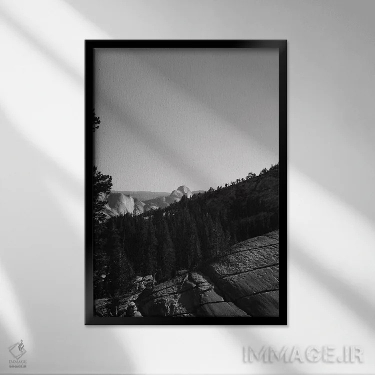تابلو Yosemite National Park VII,نقطهی اُلمستد، پارک ملی یوسیمیتی هفت اثر بثانی یانگ - نمای قابدار مشکی