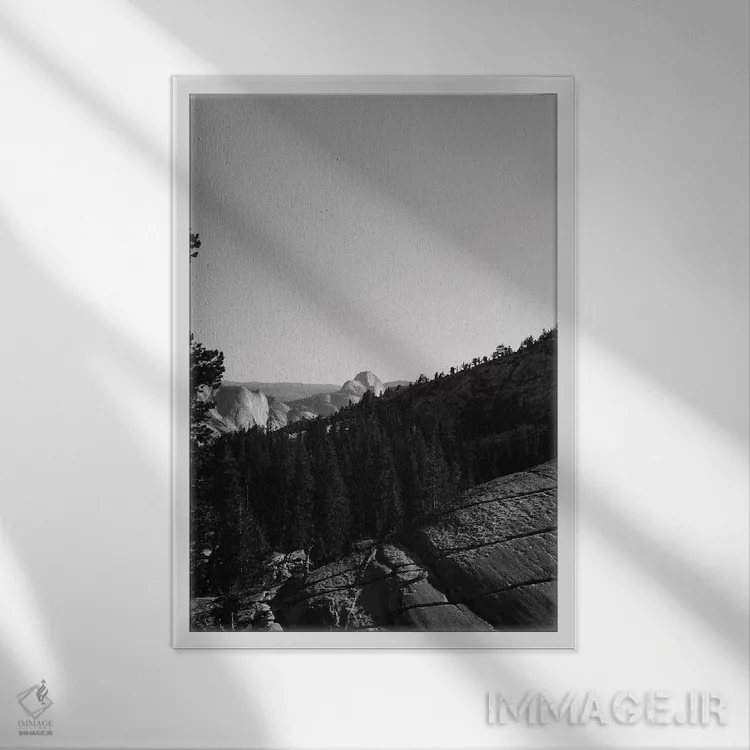 تابلو Yosemite National Park VII,نقطهی اُلمستد، پارک ملی یوسیمیتی هفت اثر بثانی یانگ - نمای قابدار سفید