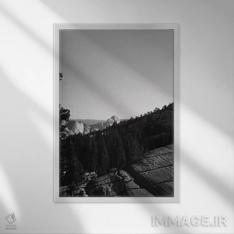تابلو Yosemite National Park VII,نقطهی اُلمستد، پارک ملی یوسیمیتی هفت اثر بثانی یانگ - نمای قابدار سفید