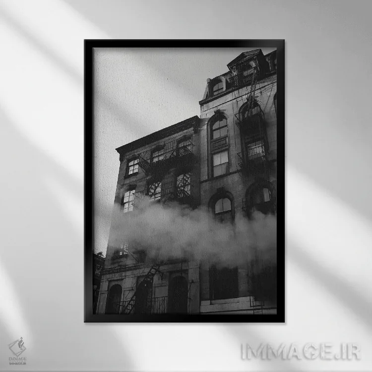 تابلو بخار منهتن دو اثر بثانی یانگ - نمای قابدار مشکی