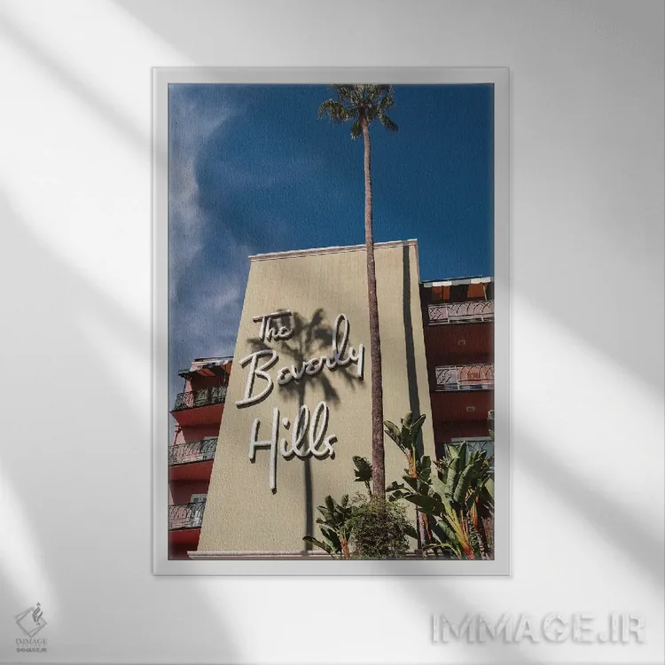 تابلو بورلی هیلز اثر بثانی یانگ - نمای قابدار سفید