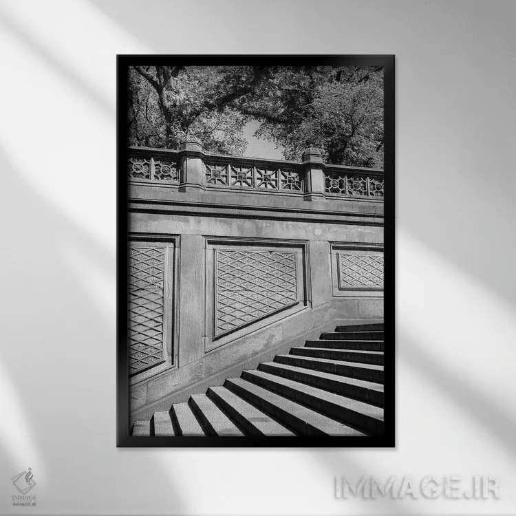 تابلو سنترال پارک چهار اثر بثانی یانگ - نمای قابدار مشکی