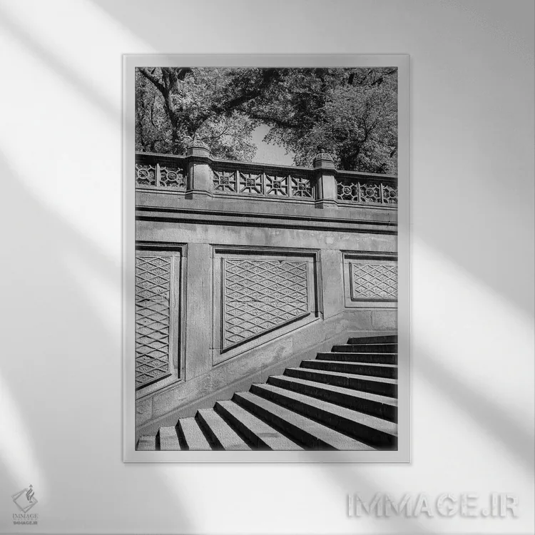 تابلو سنترال پارک چهار اثر بثانی یانگ - نمای قابدار سفید