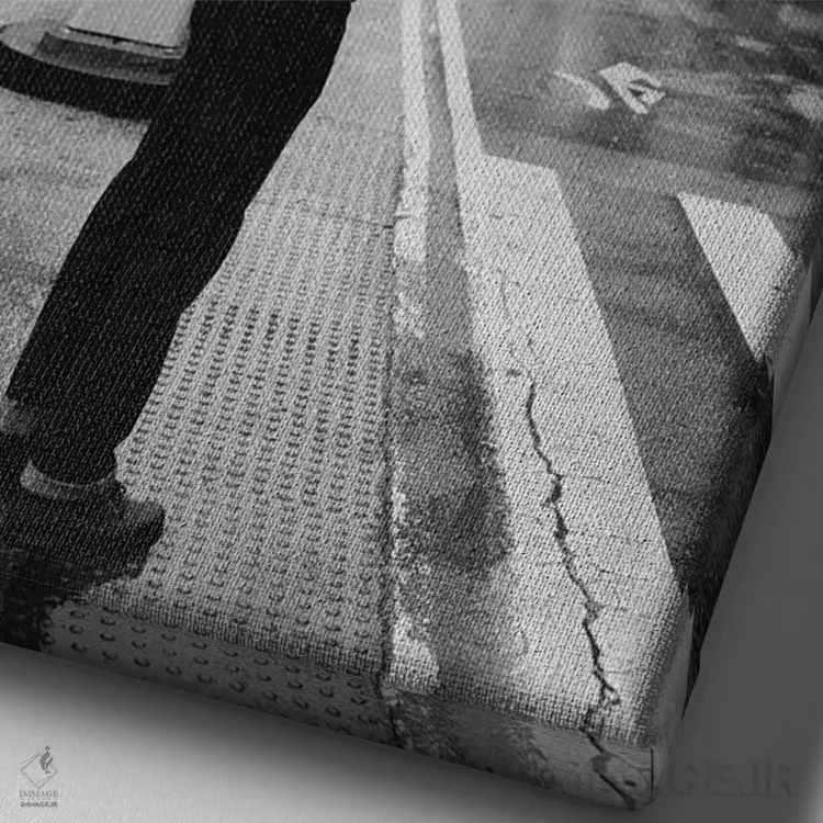 تابلو نیویورک بارانی چهار اثر بثانی یانگ - نمای نزدیک بافت بوم