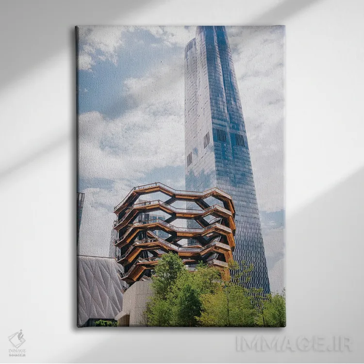 تابلو وِسل نیویورک (ساختمان توریستی) اثر بثانی یانگ - نمای روبهرو روی دیوار