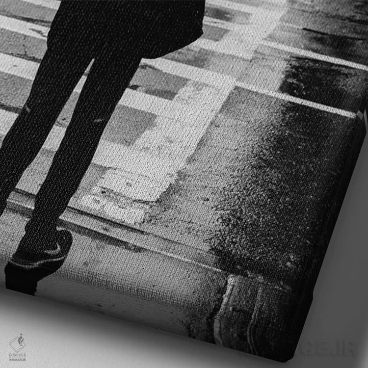 تابلو نیویورک بارانی ۸ اثر بثانی یانگ - نمای نزدیک بافت بوم