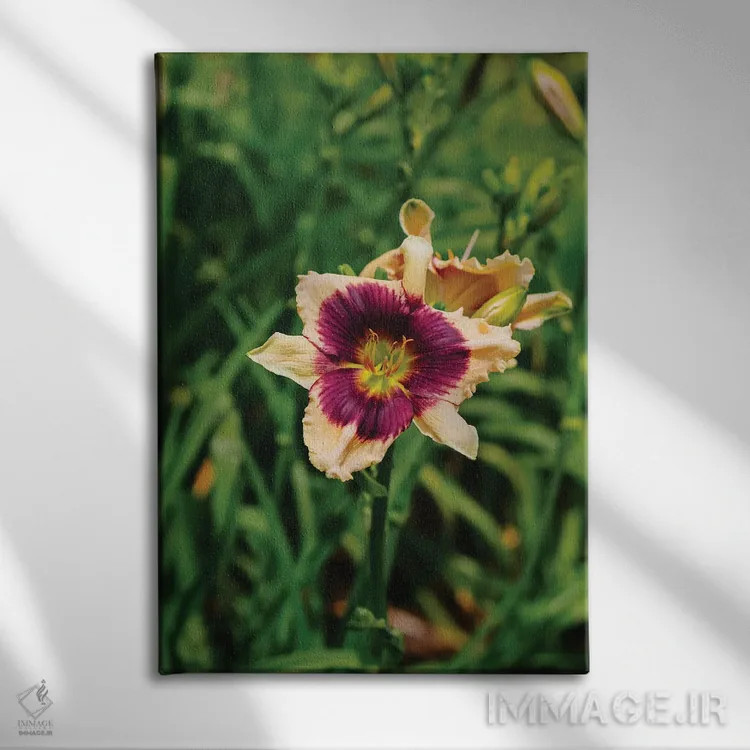 تابلو باغ سوسن روز ۵ اثر بثانی یانگ - نمای روبهرو روی دیوار