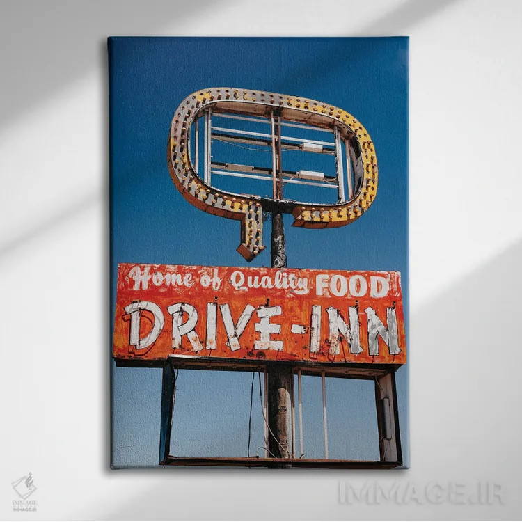 تابلو سینمای ماشینرو نیومکزیکو اثر بثانی یانگ - نمای روبهرو روی دیوار