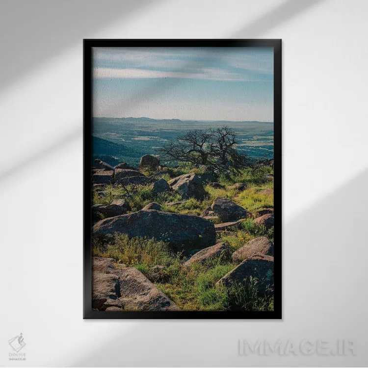 تابلو پناهگاه ملی حیات وحش کوهستان ویچیتا ۳ اثر بثانی یانگ - نمای قابدار مشکی