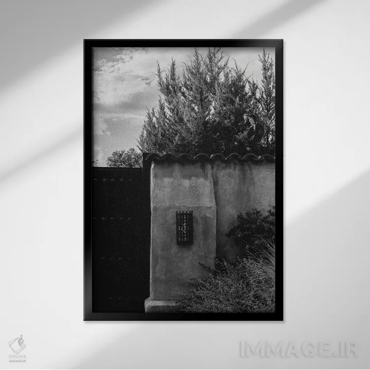 تابلو معماری سانتافه ۱۱ اثر بثانی یانگ - نمای قابدار مشکی