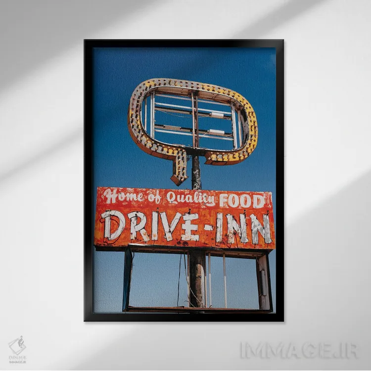 تابلو سینمای ماشینرو نیومکزیکو اثر بثانی یانگ - نمای قابدار مشکی