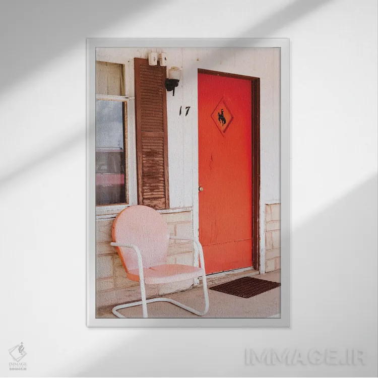 تابلو موتل باکارو ۳ اثر بثانی یانگ - نمای قابدار سفید