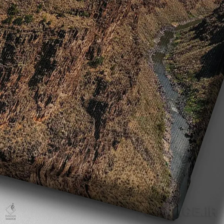 تابلو دره ریو گراند ۸ اثر بثانی یانگ - نمای نزدیک بافت بوم