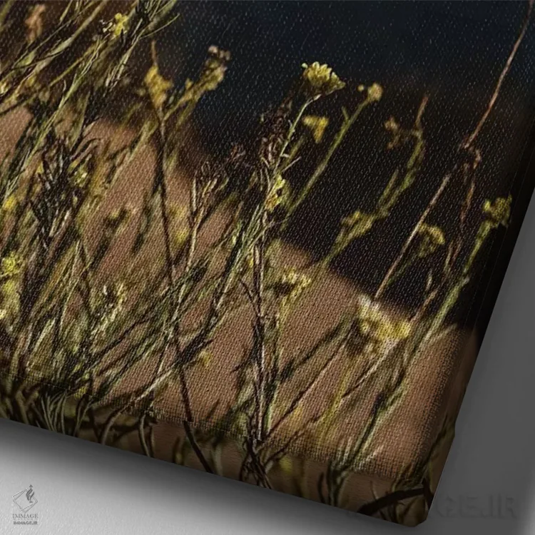 تابلو گلهای وحشی بیگ سور ۲ اثر بثانی یانگ - نمای نزدیک بافت بوم