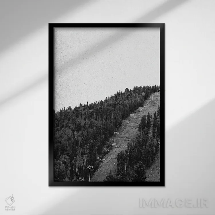 تابلو دره اسکی تائوس اثر بثانی یانگ - نمای قابدار مشکی