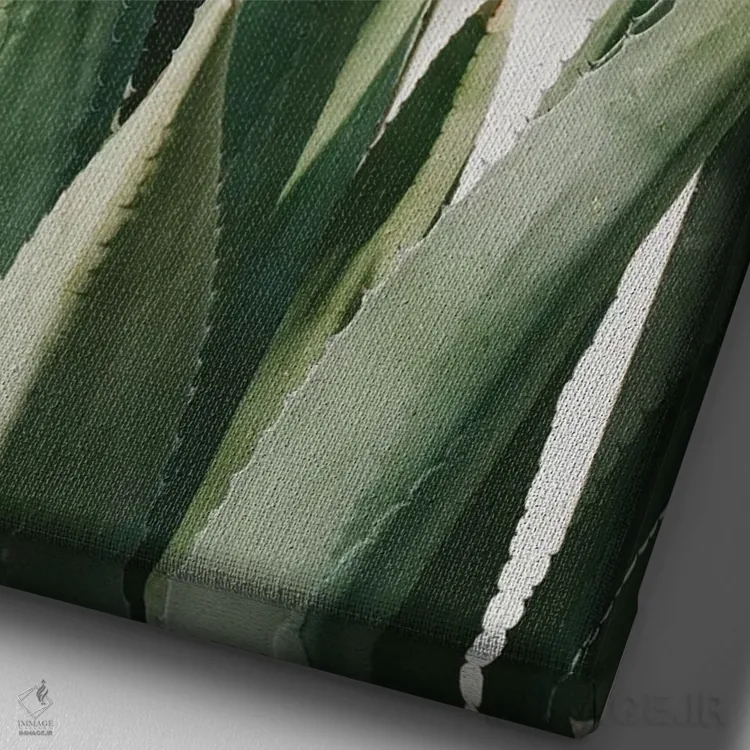 تابلو پرده بیابان اثر بثانی یانگ - نمای نزدیک بافت بوم