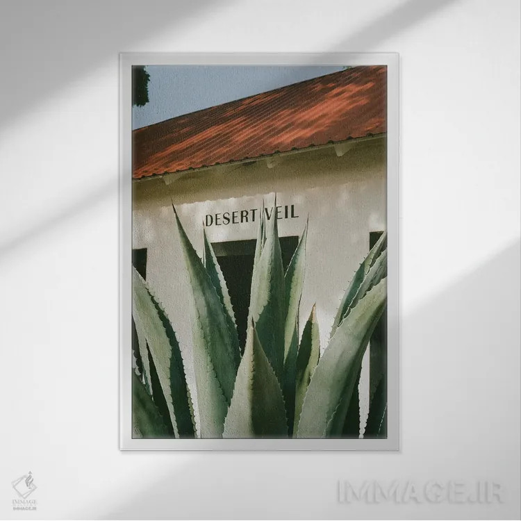 تابلو پرده بیابان اثر بثانی یانگ - نمای قابدار سفید