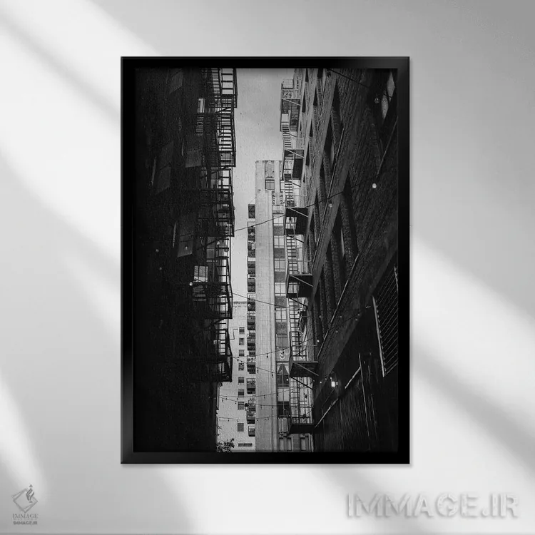 تابلو مرکز شهر لسآنجلس ۷ اثر بثانی یانگ - نمای قابدار مشکی