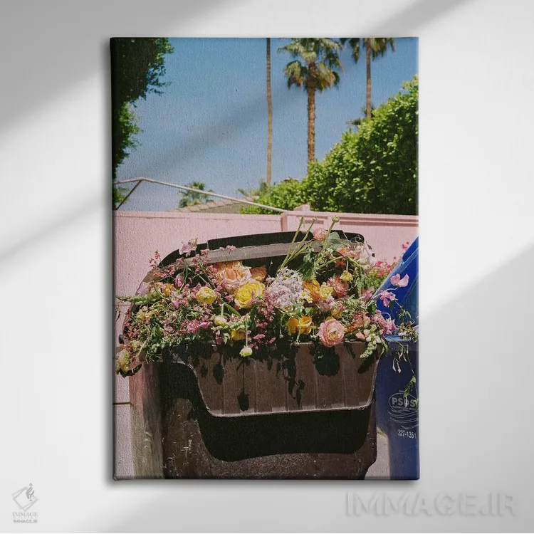 تابلو کنارهٔ خیابان پالم اسپرینگز اثر بثانی یانگ - نمای روبهرو روی دیوار