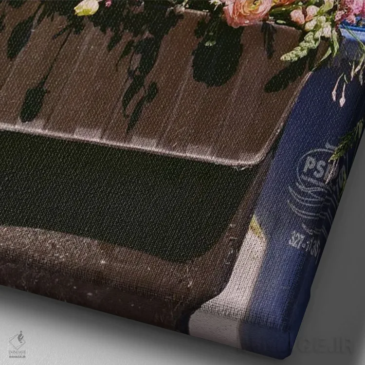 تابلو کنارهٔ خیابان پالم اسپرینگز اثر بثانی یانگ - نمای نزدیک بافت بوم