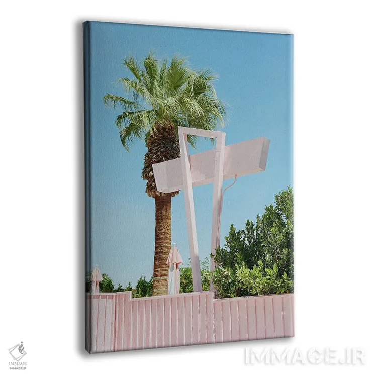 تابلو پالم اسپرینگز صورتی ۳ اثر بثانی یانگ - نمای پرسپکتیو محصول