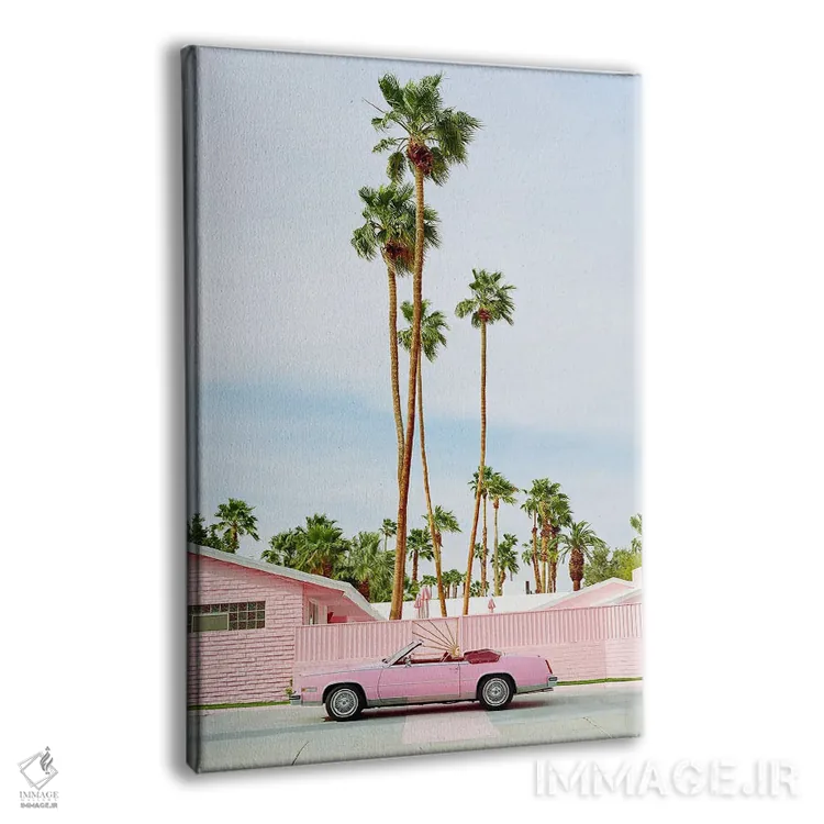 تابلو پالم اسپرینگز صورتی اثر بثانی یانگ - نمای پرسپکتیو محصول