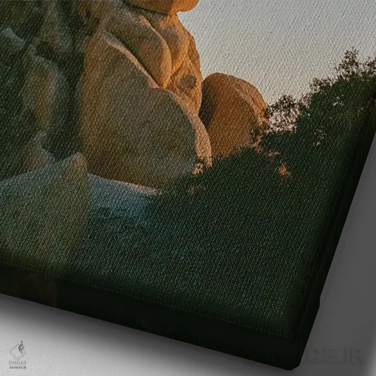 تابلو ماه جاشوا تری ۱۰ روی نگاتیو اثر بثانی یانگ - نمای نزدیک بافت بوم