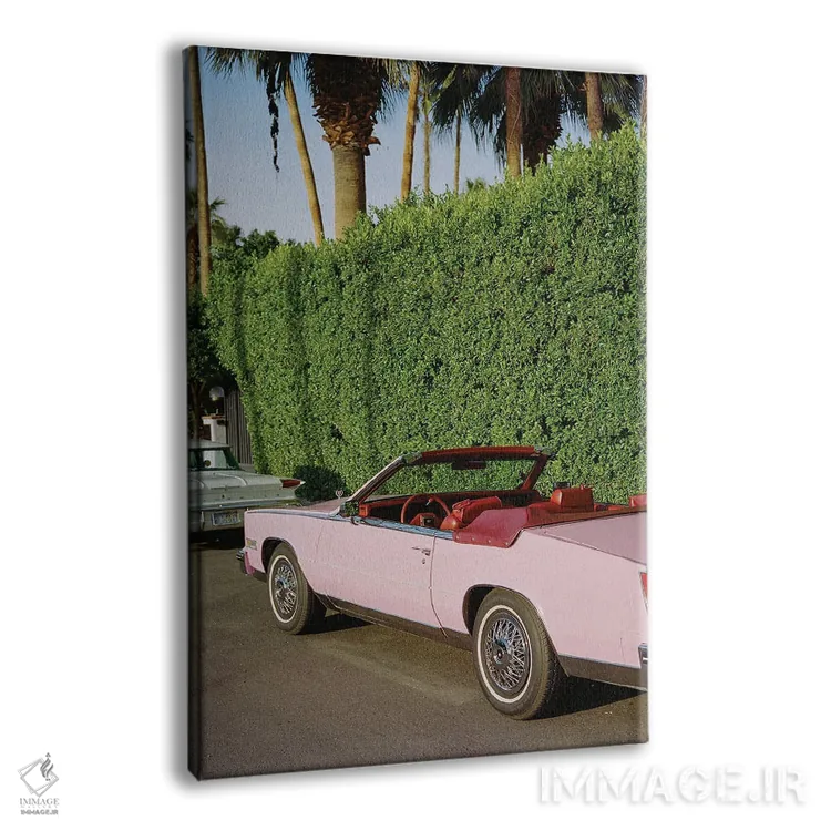 تابلو کادیلاک صورتی ۴ روی نگاتیو اثر بثانی یانگ - نمای پرسپکتیو محصول