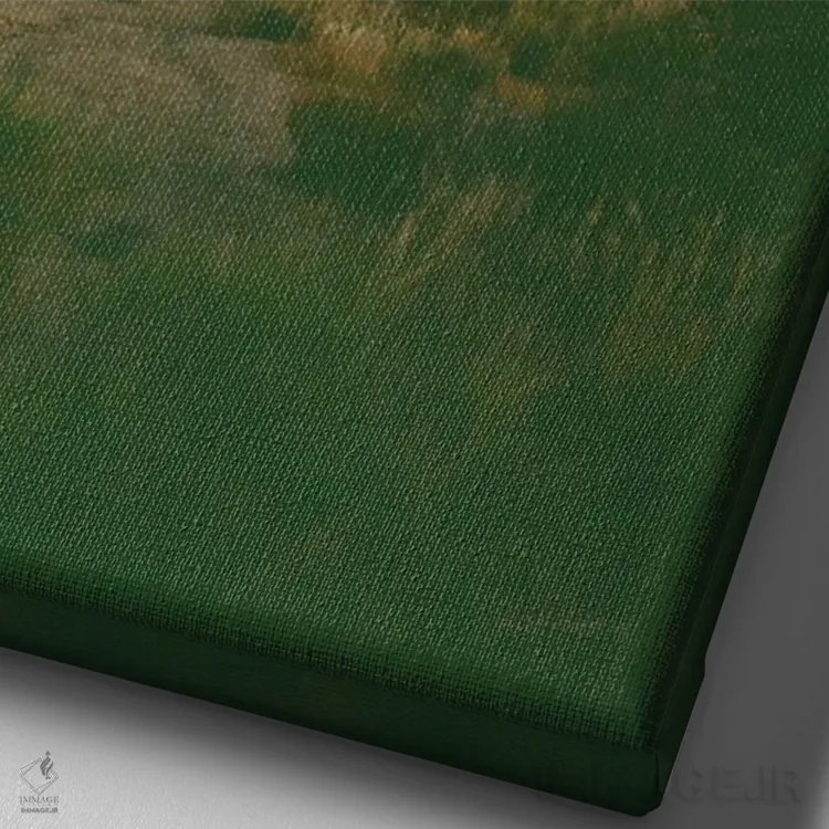 تابلو شفق جاشوا تری روی نگاتیو اثر بثانی یانگ - نمای نزدیک بافت بوم