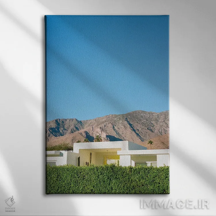 تابلو معماری پالم اسپرینگز روی نگاتیو اثر بثانی یانگ - نمای روبهرو روی دیوار