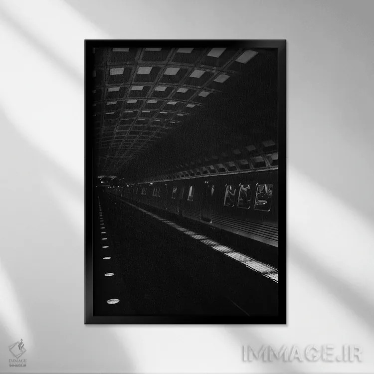 تابلو متروی واشینگتن دیسی ۳ اثر بثانی یانگ - نمای قابدار مشکی