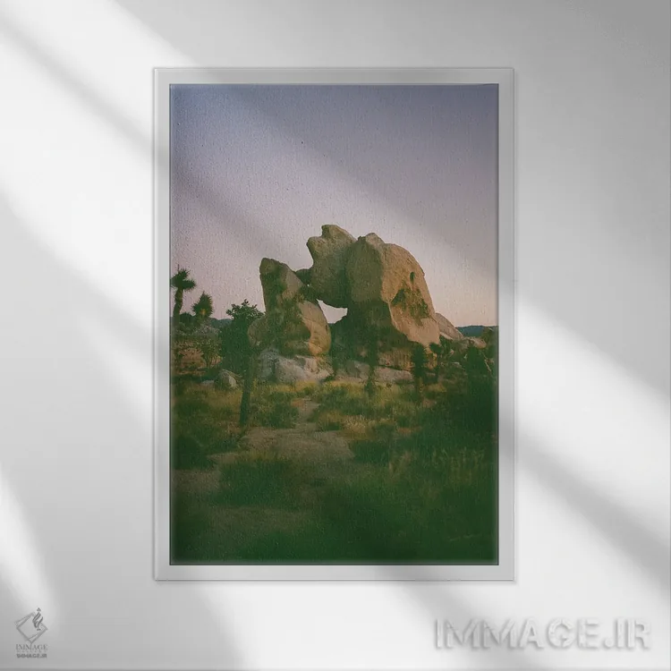 تابلو شفق جاشوا تری روی نگاتیو اثر بثانی یانگ - نمای قابدار سفید