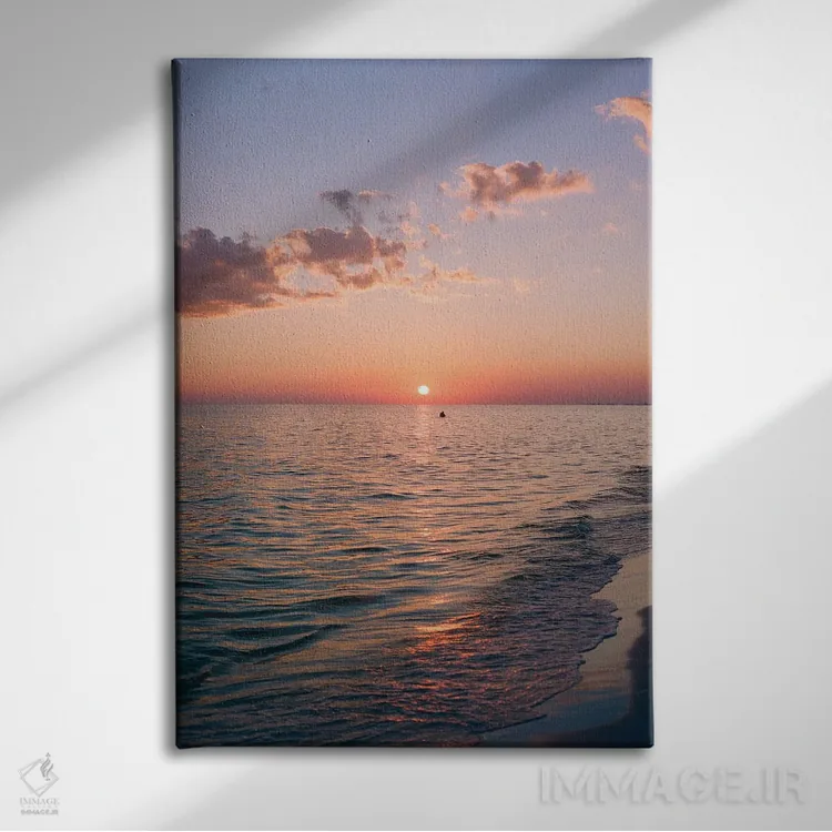 تابلو غروب اقیانوس فلوریدا روی نگاتیو اثر بثانی یانگ - نمای روبهرو روی دیوار
