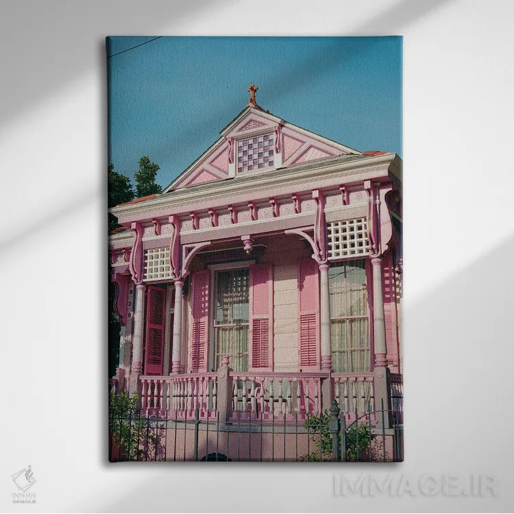 تابلو معماری نیواورلئان ۲ روی نگاتیو اثر بثانی یانگ - نمای روبهرو روی دیوار