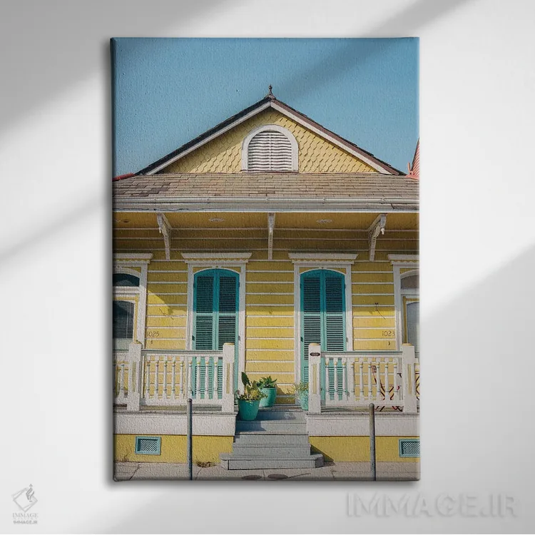تابلو معماری نیواورلئان ۵ روی نگاتیو اثر بثانی یانگ - نمای روبهرو روی دیوار