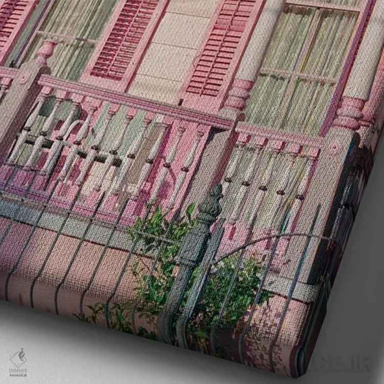 تابلو معماری نیواورلئان ۲ روی نگاتیو اثر بثانی یانگ - نمای نزدیک بافت بوم