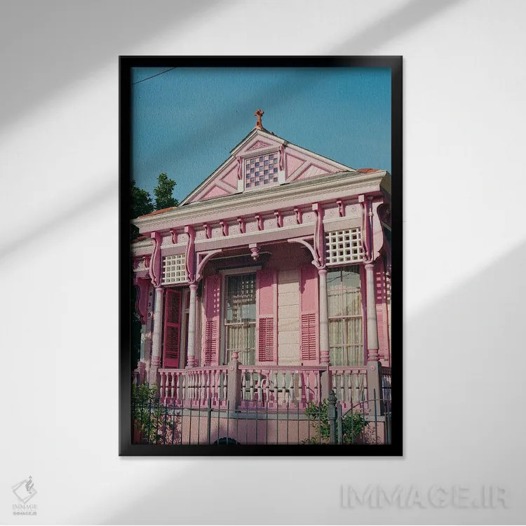 تابلو معماری نیواورلئان ۲ روی نگاتیو اثر بثانی یانگ - نمای قابدار مشکی