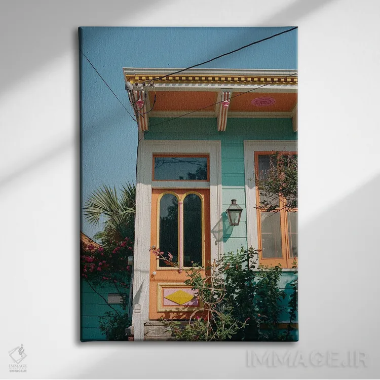 تابلو معماری نیواورلئان ۱۵ روی نگاتیو اثر بثانی یانگ - نمای روبهرو روی دیوار