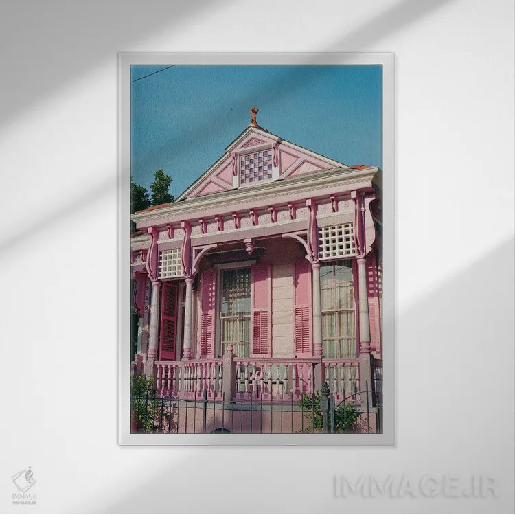 تابلو معماری نیواورلئان ۲ روی نگاتیو اثر بثانی یانگ - نمای قابدار سفید