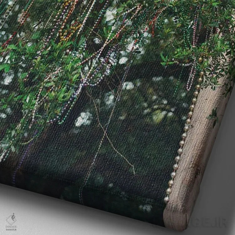 تابلو مهرههای نیواورلئان ۲ روی نگاتیو اثر بثانی یانگ - نمای نزدیک بافت بوم