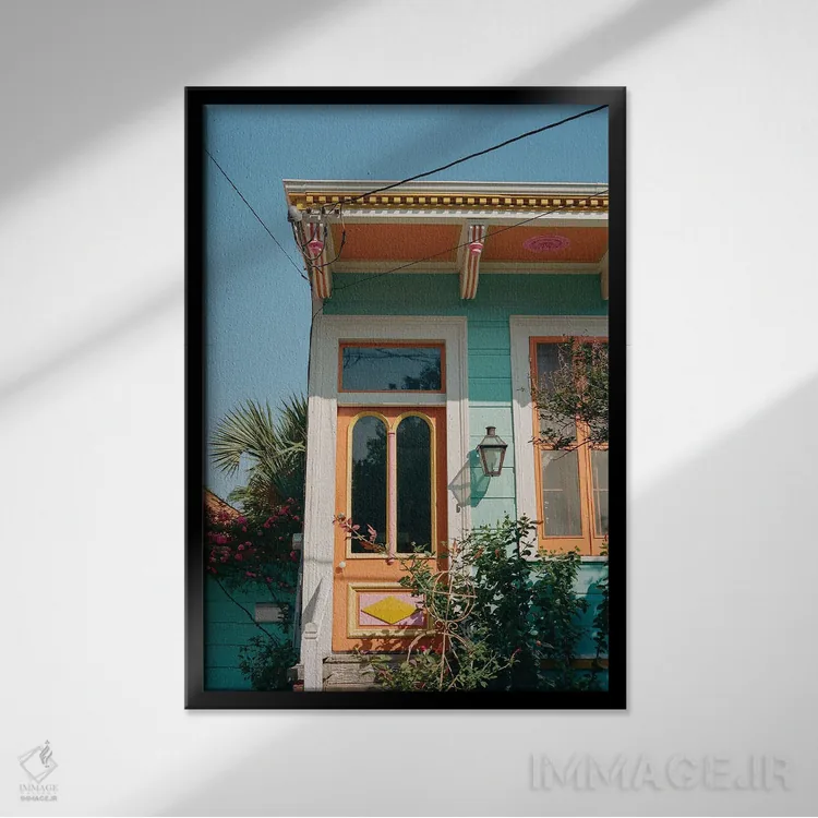 تابلو معماری نیواورلئان ۱۵ روی نگاتیو اثر بثانی یانگ - نمای قابدار مشکی