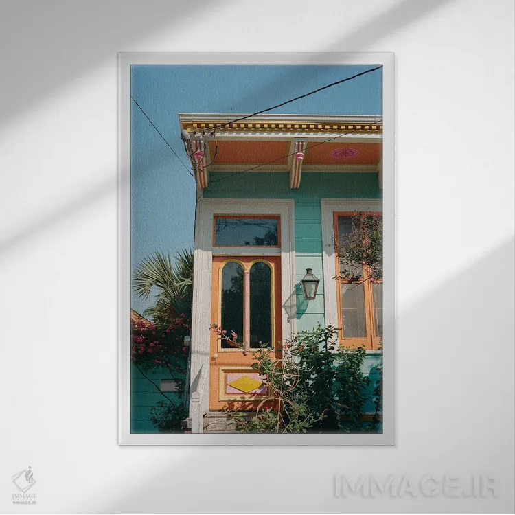 تابلو معماری نیواورلئان ۱۵ روی نگاتیو اثر بثانی یانگ - نمای قابدار سفید