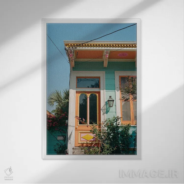 تابلو معماری نیواورلئان ۱۵ روی نگاتیو اثر بثانی یانگ - نمای قابدار سفید