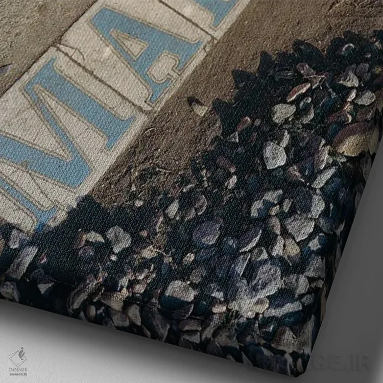 تابلو مارینی نیواورلئان روی نگاتیو (محله) اثر بثانی یانگ - نمای نزدیک بافت بوم