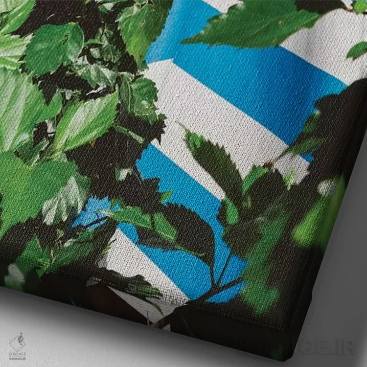 تابلو حیاط آستین اثر بثانی یانگ - نمای نزدیک بافت بوم