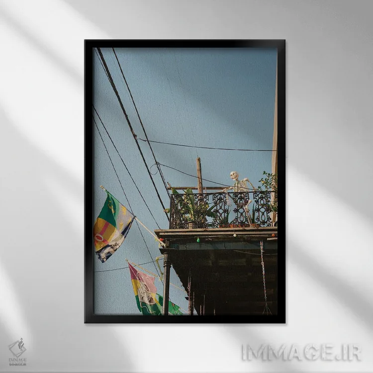 تابلو نیواورلئان ۷ روی نگاتیو اثر بثانی یانگ - نمای قابدار مشکی